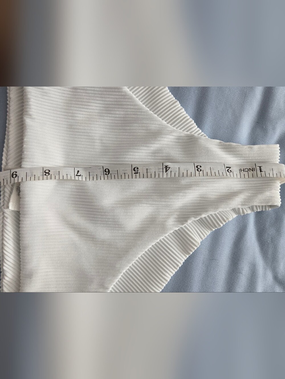 Roxy White Ribbed Bikini Bottoms - Picture 4 of 4